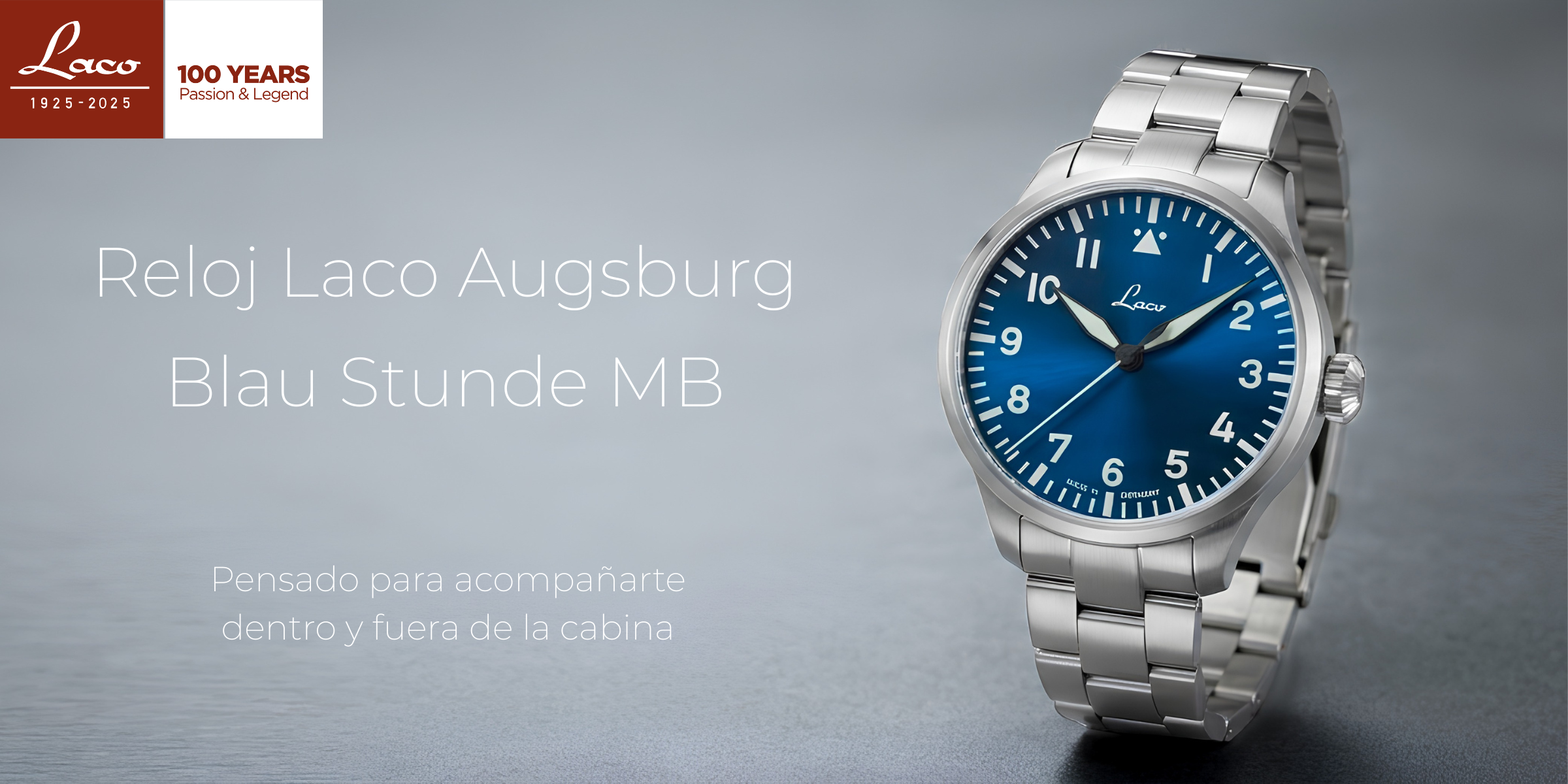 Reloj Laco Augsburg Blau Stunde MB